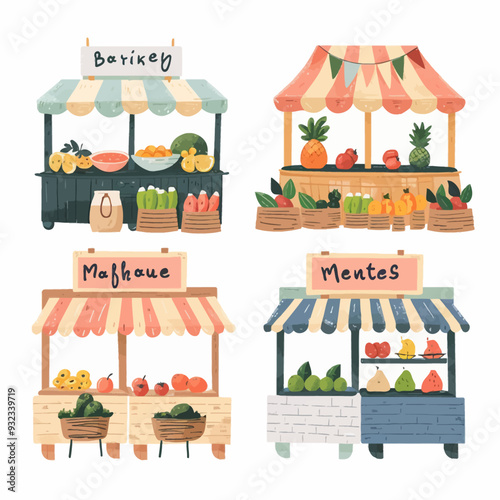 Vector Market Stall simple and min