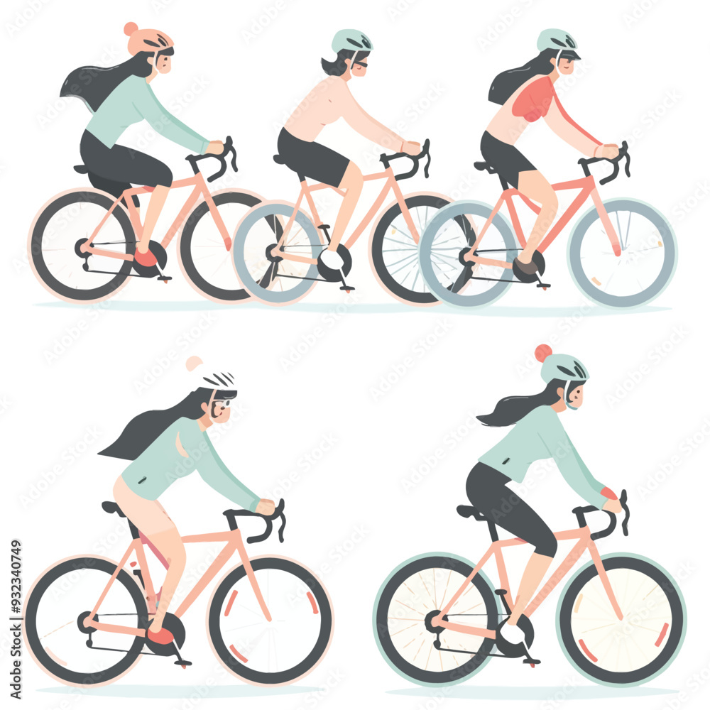 Obraz premium Vector Triathlon simple and minima