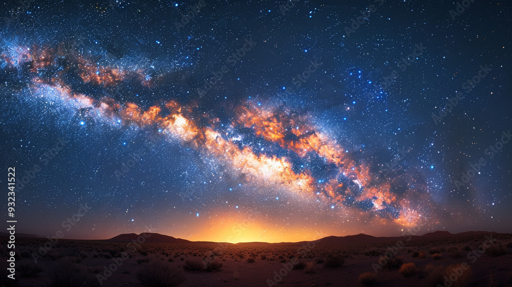 Naklejka premium A close-up view of Mesmerizing space background against a dark background round