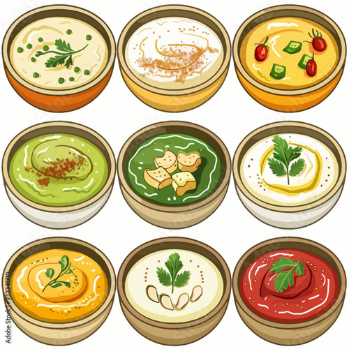 Vector Hummus simple and minimalis