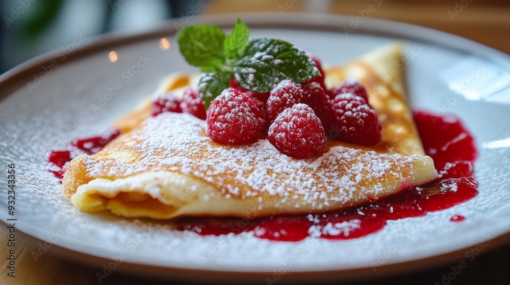 a raspberry jam-topped Japanese pancake. Final Course a raspberry jam-topped Japanese pancake. Final Course