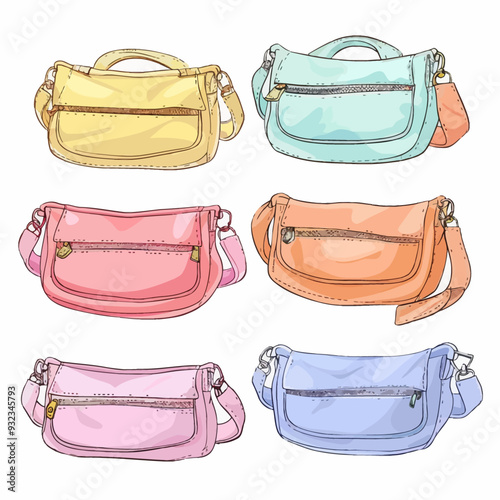 Vector Fanny Pack simple and minim