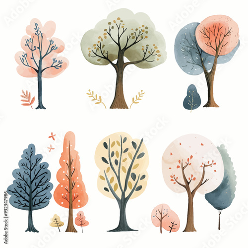 Vector Sycamore Tree simple and mi