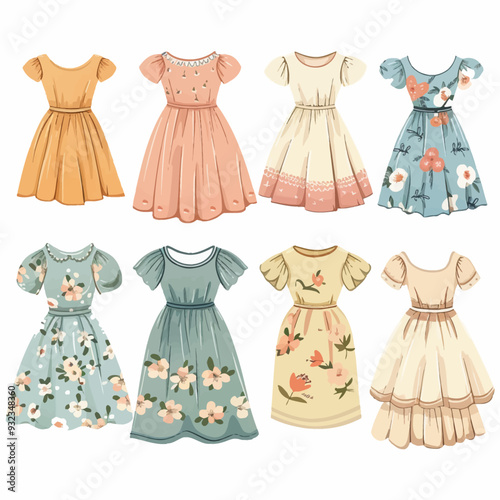 Vector Spring Dress simple and min