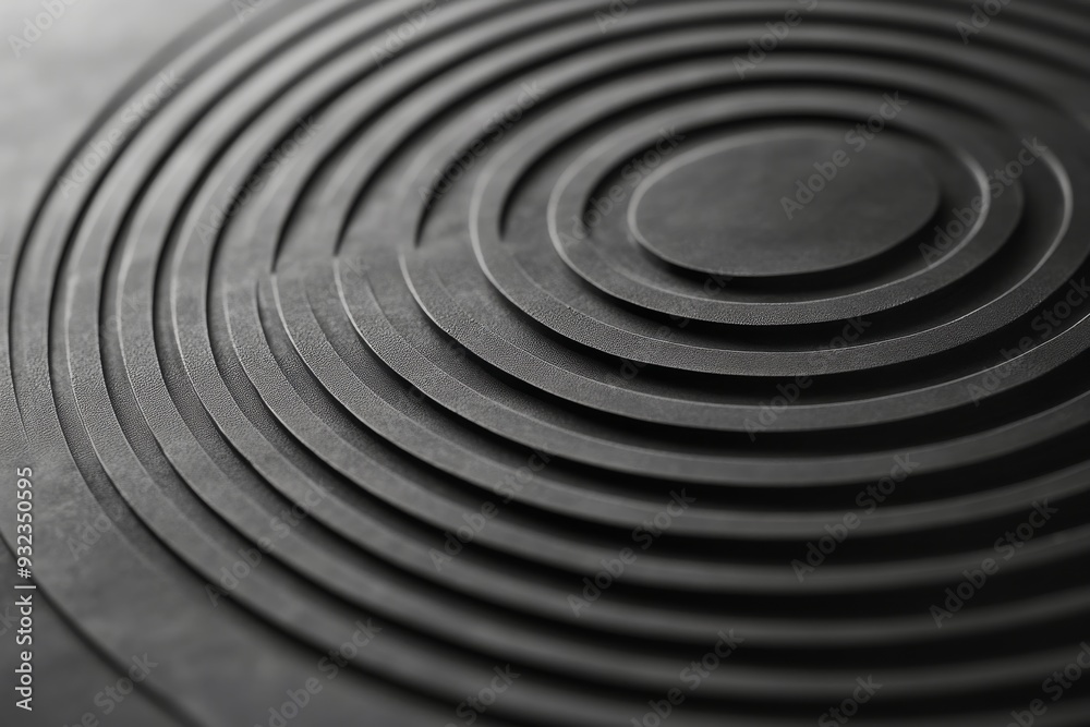 A closeup reveals a detailed geometric pattern featuring concentric circles in varied gray tones, showcasing a minimalist aesthetic A closeup reveals a detailed geometric pattern featuring concentric circles in varied gray tones, showcasing a minimalist aesthetic