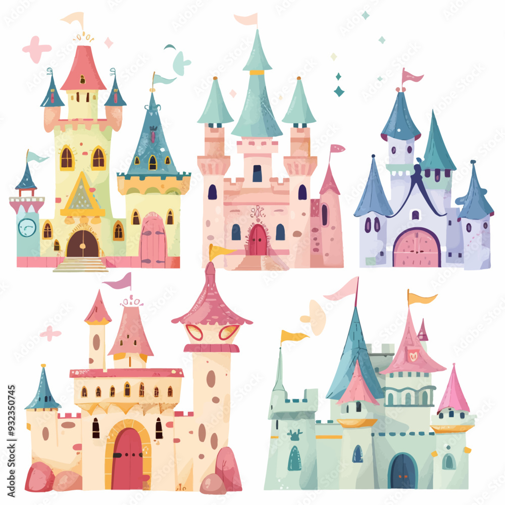 Naklejka premium Vector Castle simple and minimalis