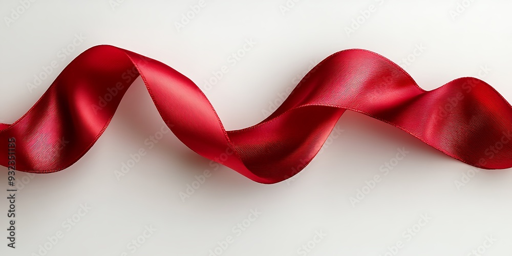 Fototapeta premium Red ribbon, a symbol of unity in the fight against AIDS.