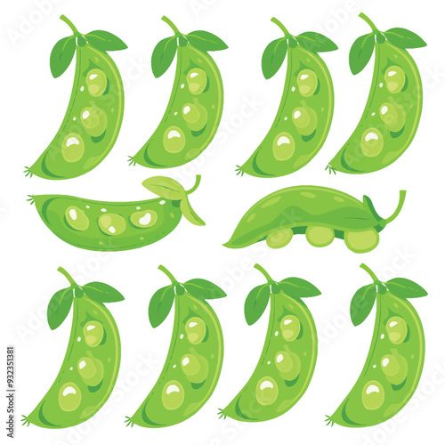 Vector Green Bean simple and minim