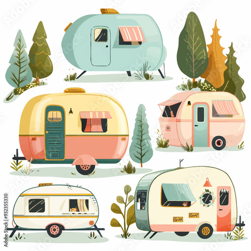 Vector Mobile Home simple and mini