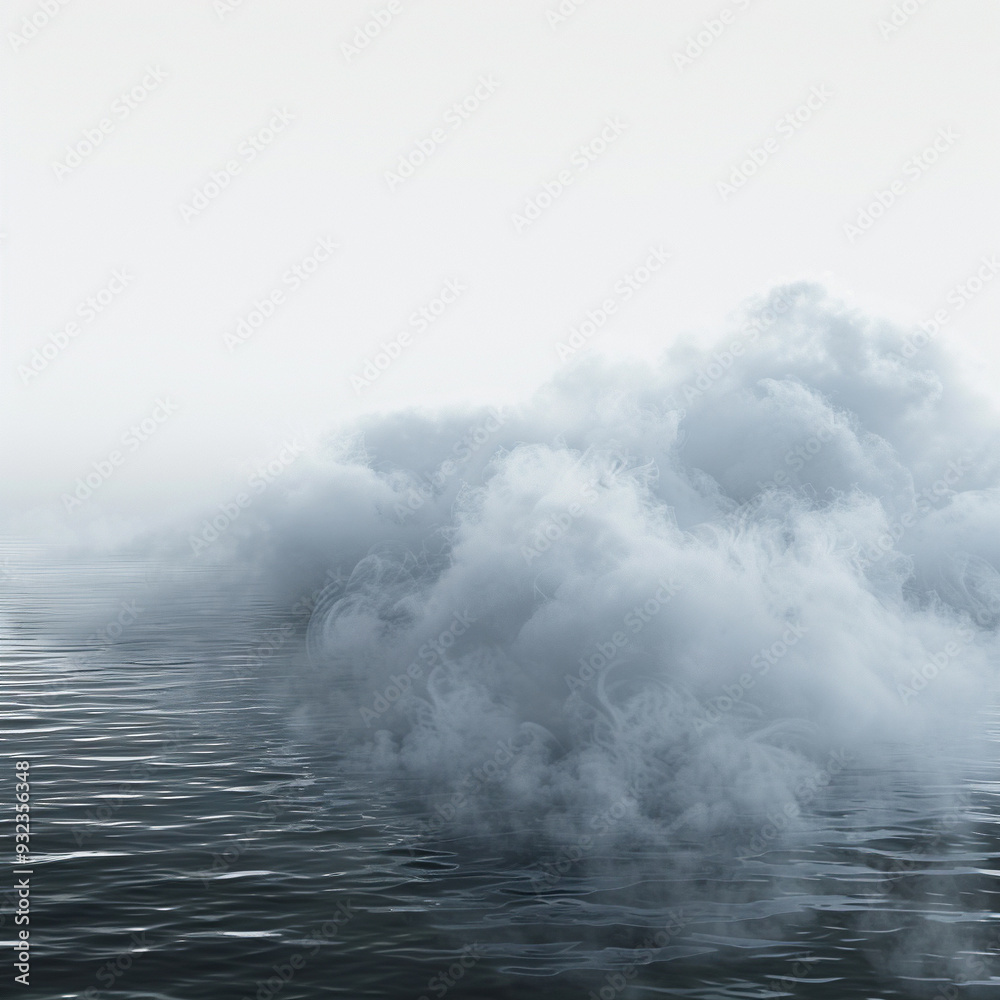 Obraz premium clouds ocean sky fog mist sea water horizon calm serene ethereal nature weather peaceful seascape tranquil overcast vast cloudy dreamlike surreal marine 