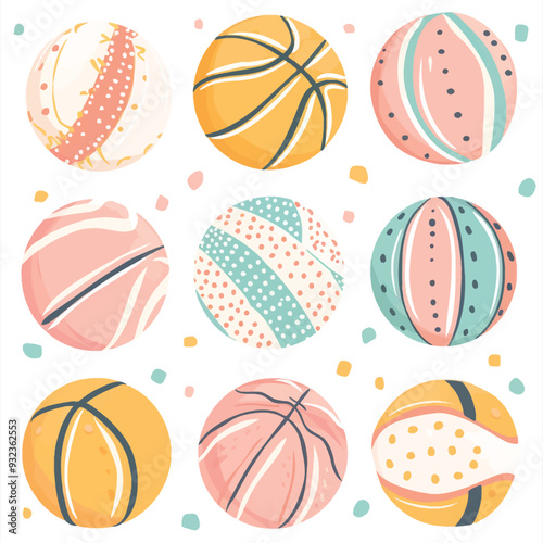 Vector Basketball simple and minim