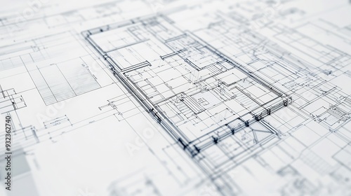 Detailed architectural blueprint for project management and resource allocation focusing on scheduling budgeting and contingency planning with clear organized annotations
