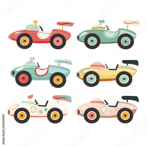 Vector Racing Car simple and minim