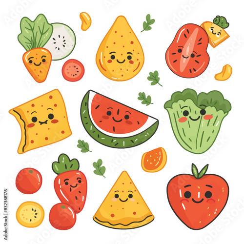 Vector Veggie Chip simple and mini