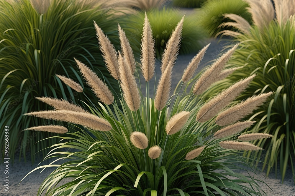 3D Design of Poa Labillardier Grass Showcasing Vivid Nature Visuals and Extraordinary Details 3D Design of Poa Labillardier Grass Showcasing Vivid Nature Visuals and Extraordinary Details