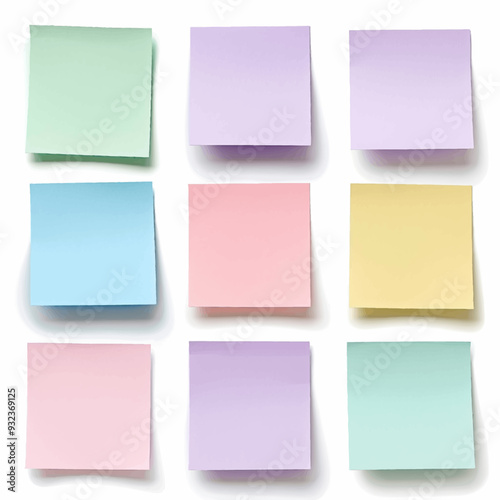 Vector Sticky Notes simple and min