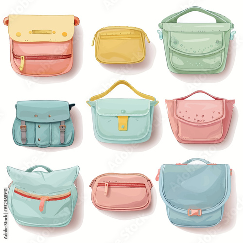Vector Fanny Pack simple and minim