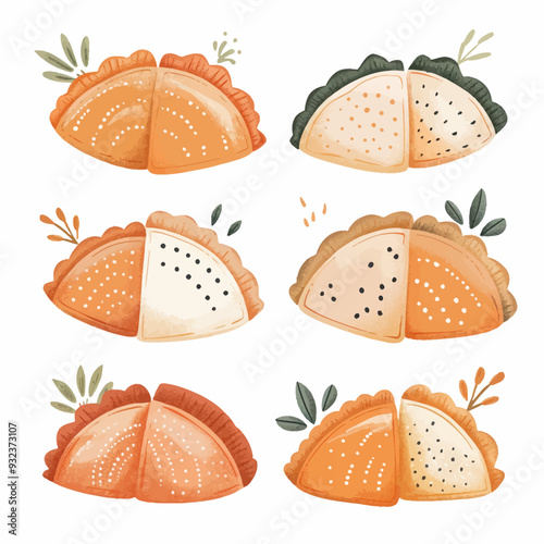Vector Pita Bread simple and minim
