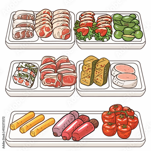Vector Meat Counter simple and min