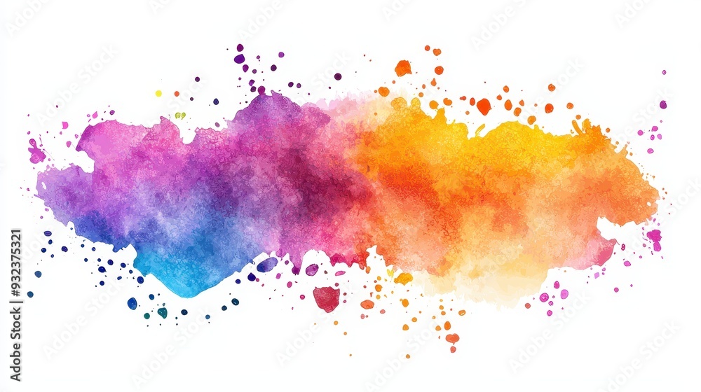 Fototapeta premium Abstract Watercolor Background with Colorful Splashes and Stains