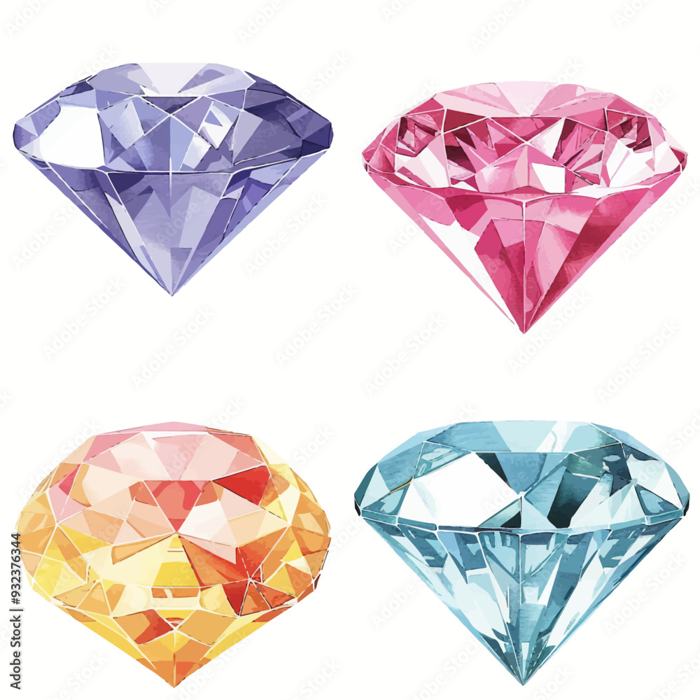 Fototapeta premium Vector Diamond simple and minimali