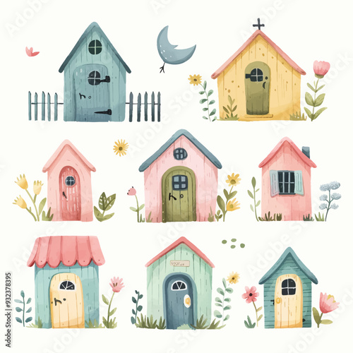 Vector Farm Shed simple and minima