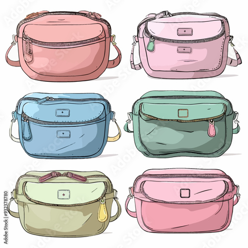 Vector Fanny Pack simple and minim