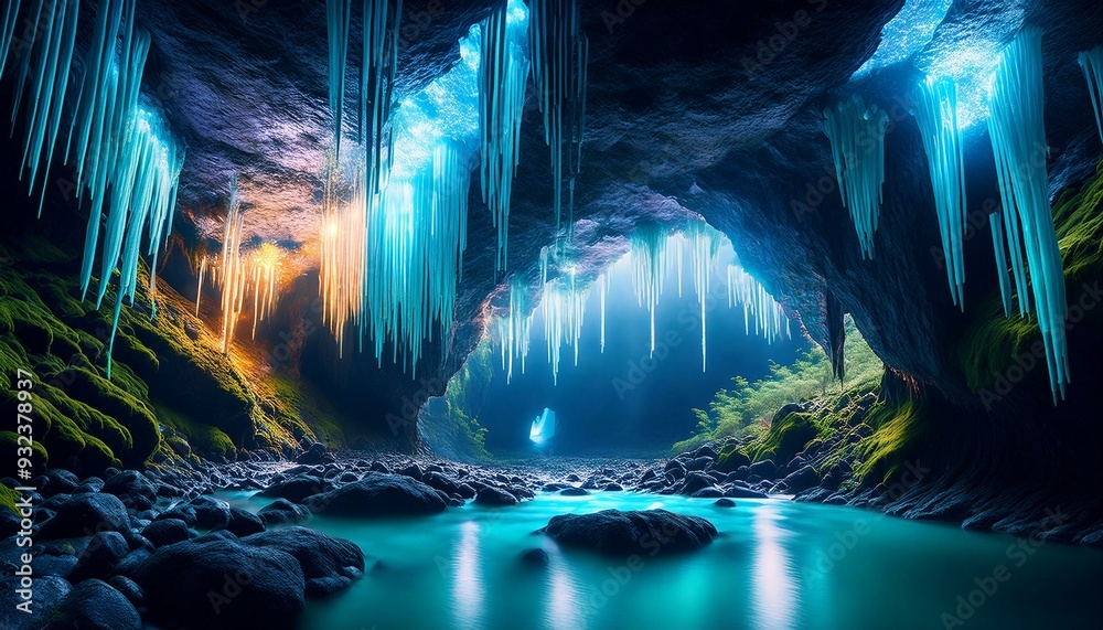 Fototapeta premium A mystical underground cavern