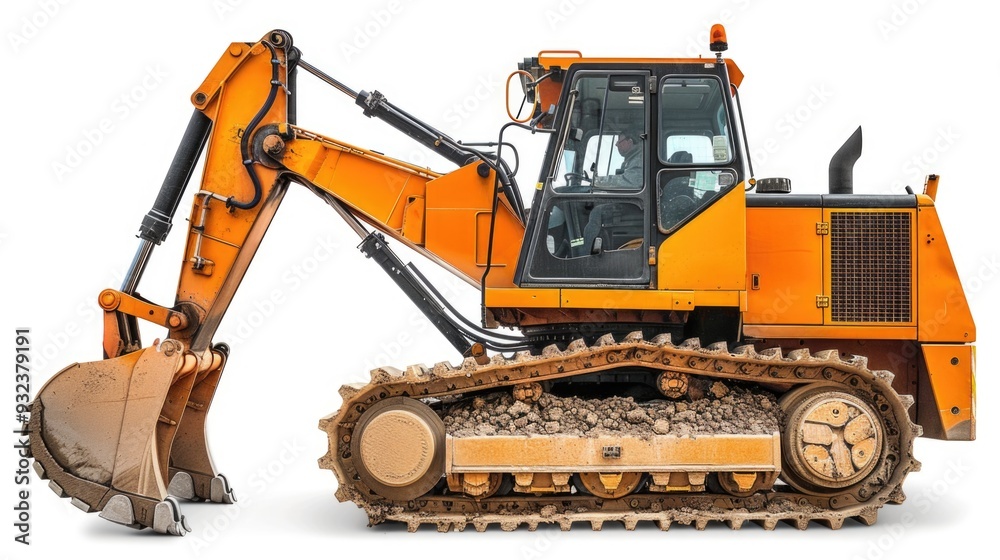 Construction equipment on a white background Construction equipment on a white background