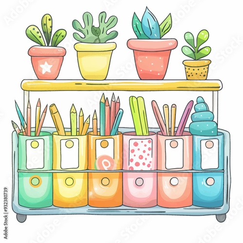 Vector Desk Organizer simple and m