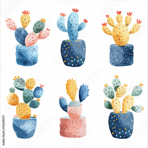 Vector Prickly Pear Cactus simple