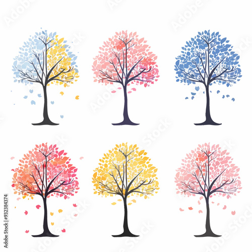 Vector Sycamore Tree simple and mi