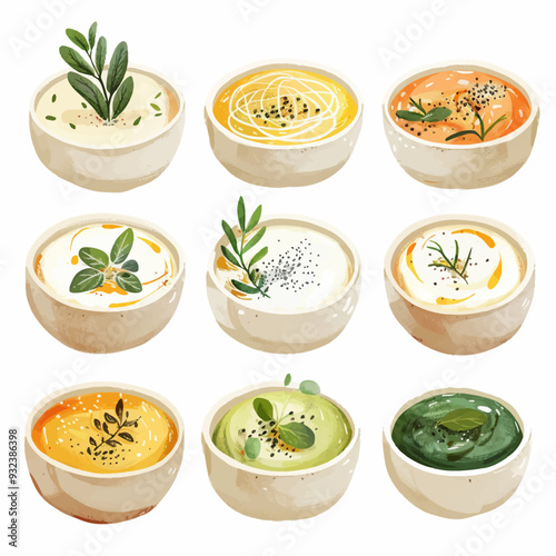 Vector Hummus simple and minimalis