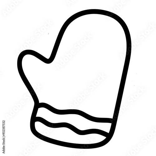 oven glove outline 