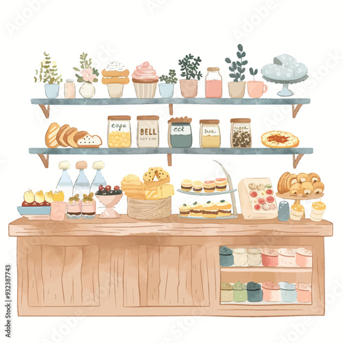 Vector Deli Counter simple and min