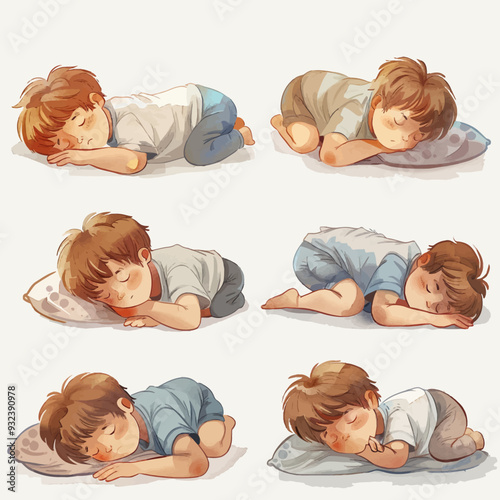 Vector Boy Sleeping simple and min