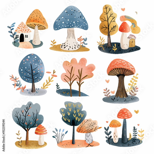 Vector Enchanted Forest simple and