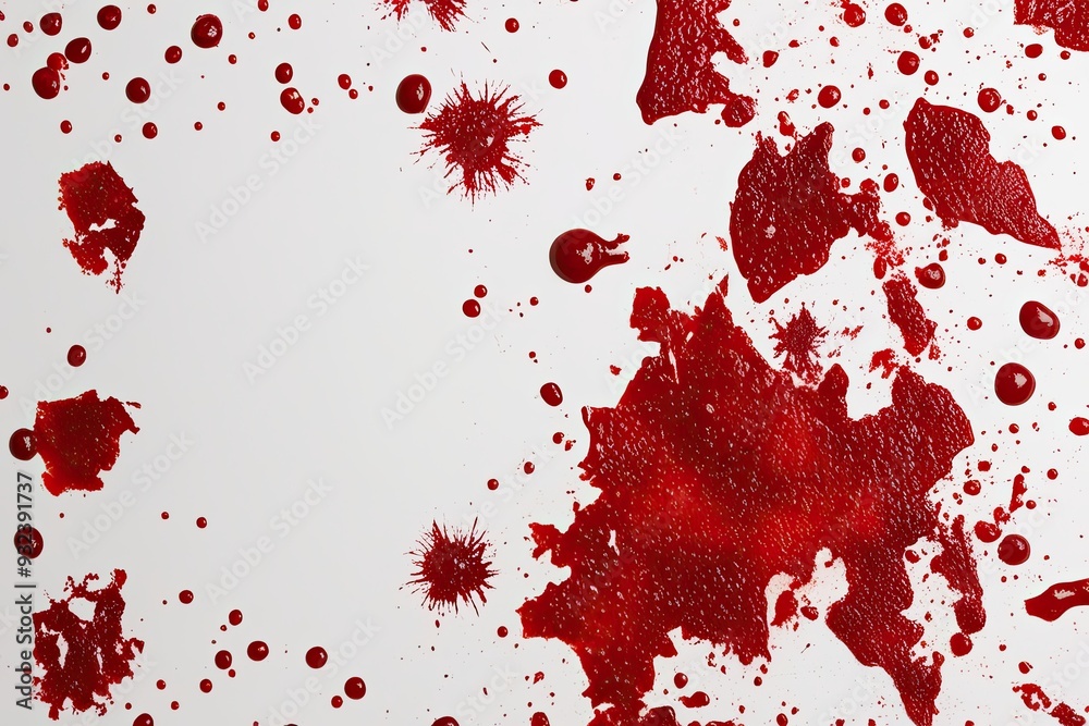 Isolated Red Stains on White Background for Creative Projects Isolated Red Stains on White Background for Creative Projects