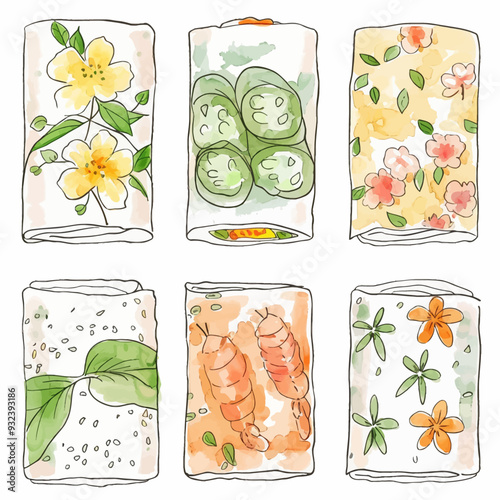 Vector Spring Rolls simple and min