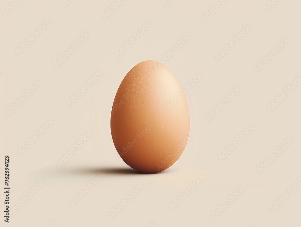 A large egg is sitting on a white background A large egg is sitting on a white background