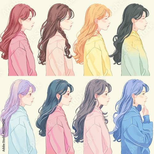Vector Girl Calling simple and min