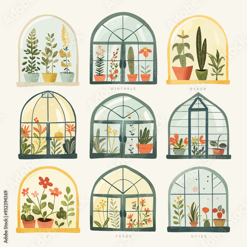 Vector Greenhouse simple and minim