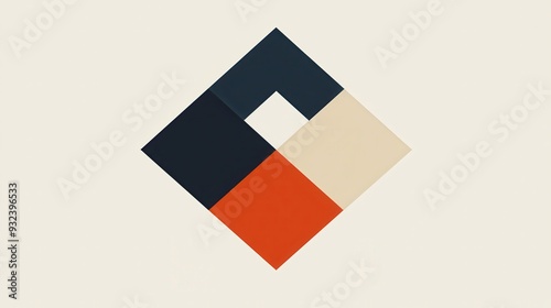 Free Download Abstract Geometric Shape with Red  Blue  Beige and White Colors - GFXLoad