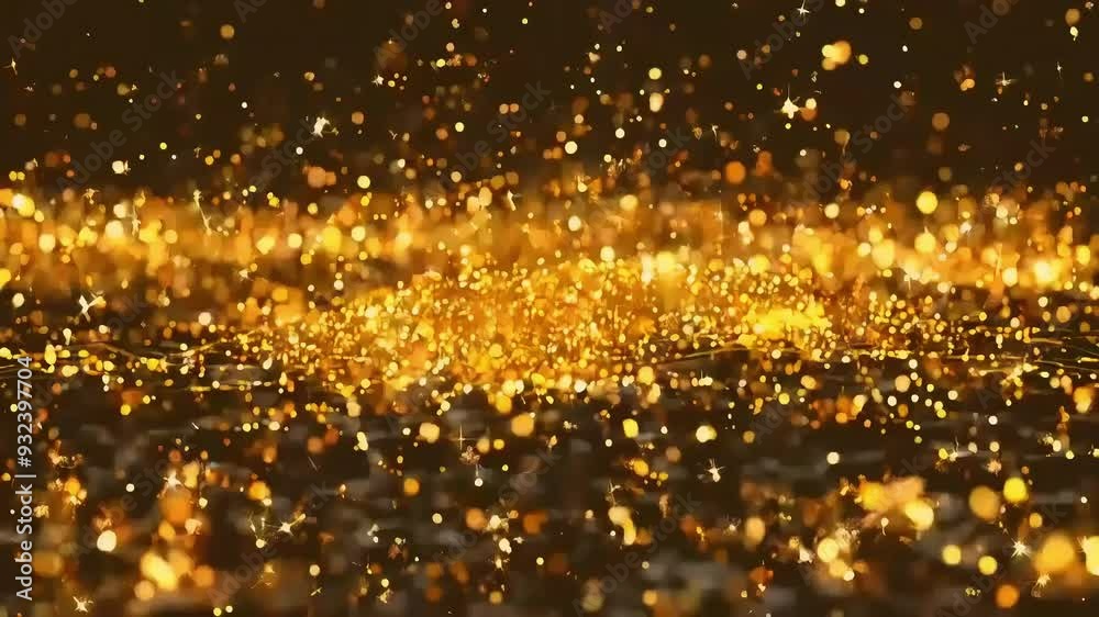 Golden Glitter Bokeh Background Golden Glitter Bokeh Background