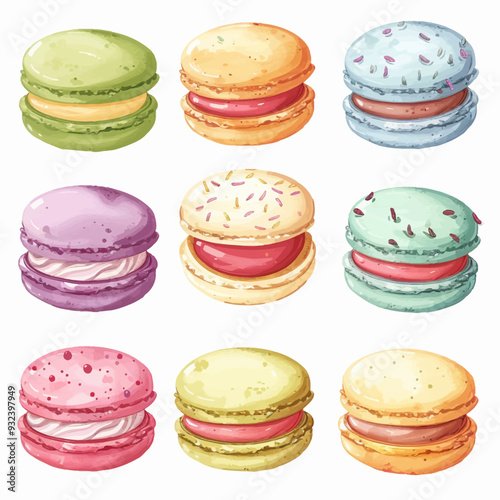 Vector Macaron simple and minimali