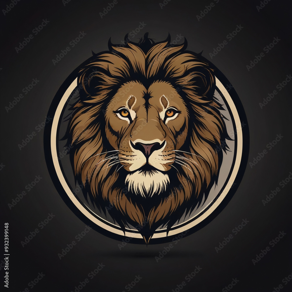 Obraz premium lion head vector