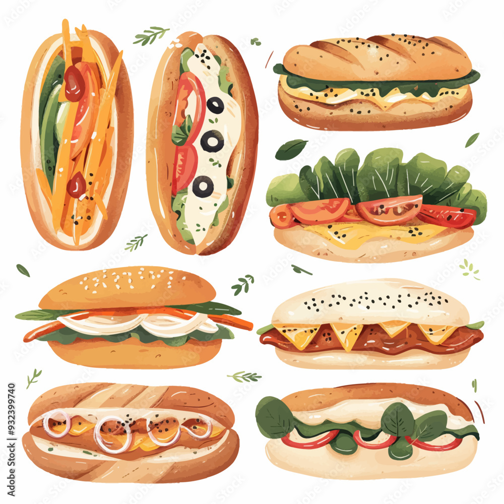 Vector Banh Mi simple and minimali Vector Banh Mi simple and minimali