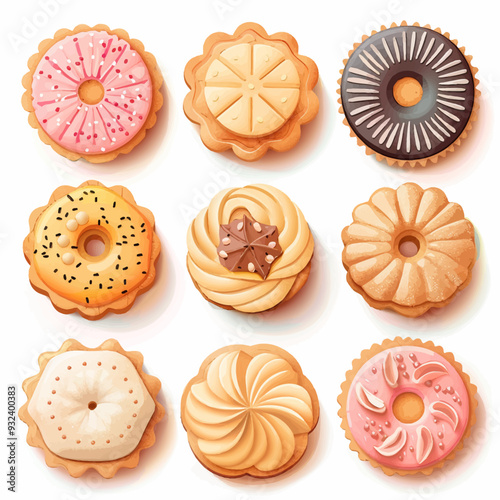 Vector Shortbread Cookie simple an