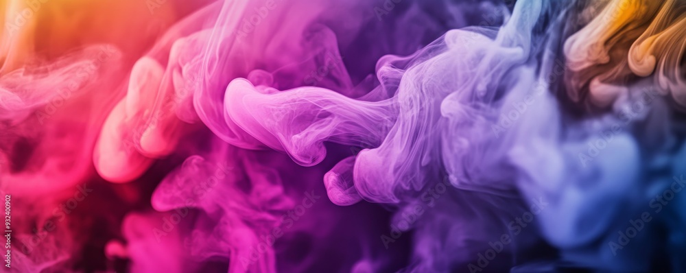 Vibrant colorful smoke swirling in abstract Vibrant colorful smoke swirling in abstract