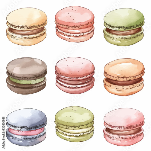 Vector Macaron simple and minimali